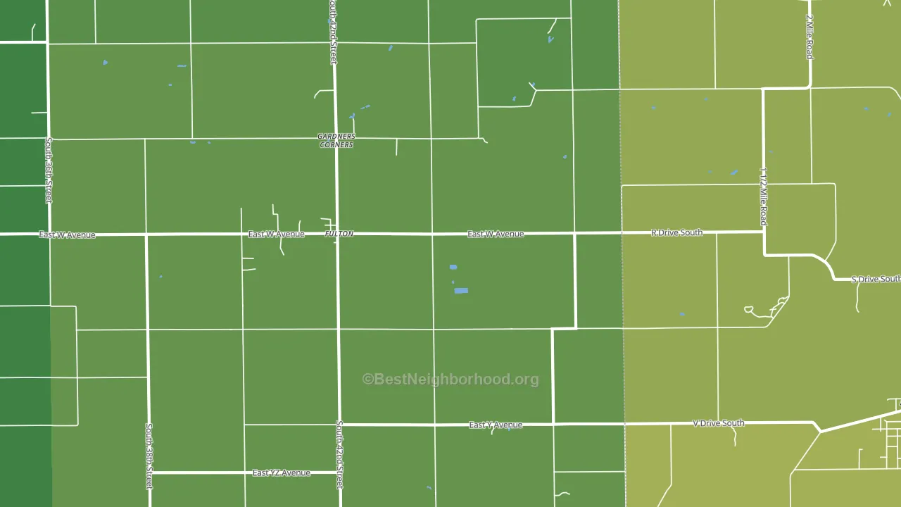 Fulton, MI block-group voter-turnout map