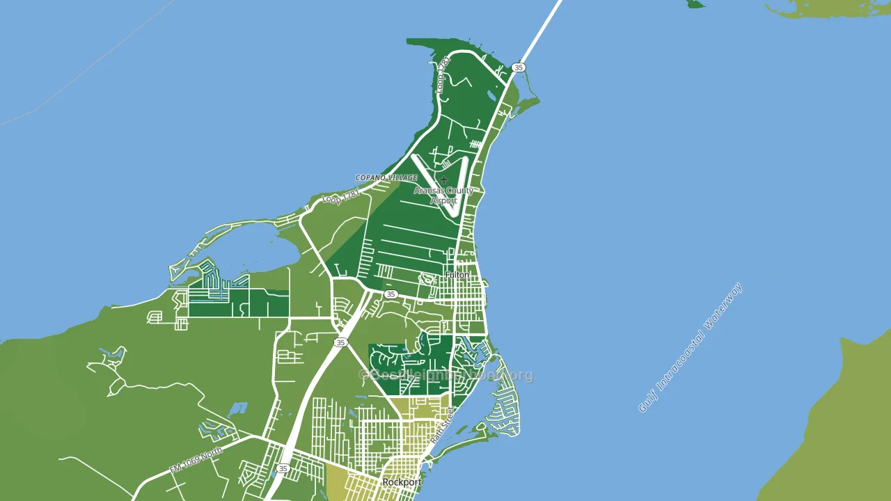 Fulton, TX block-group voter-turnout map