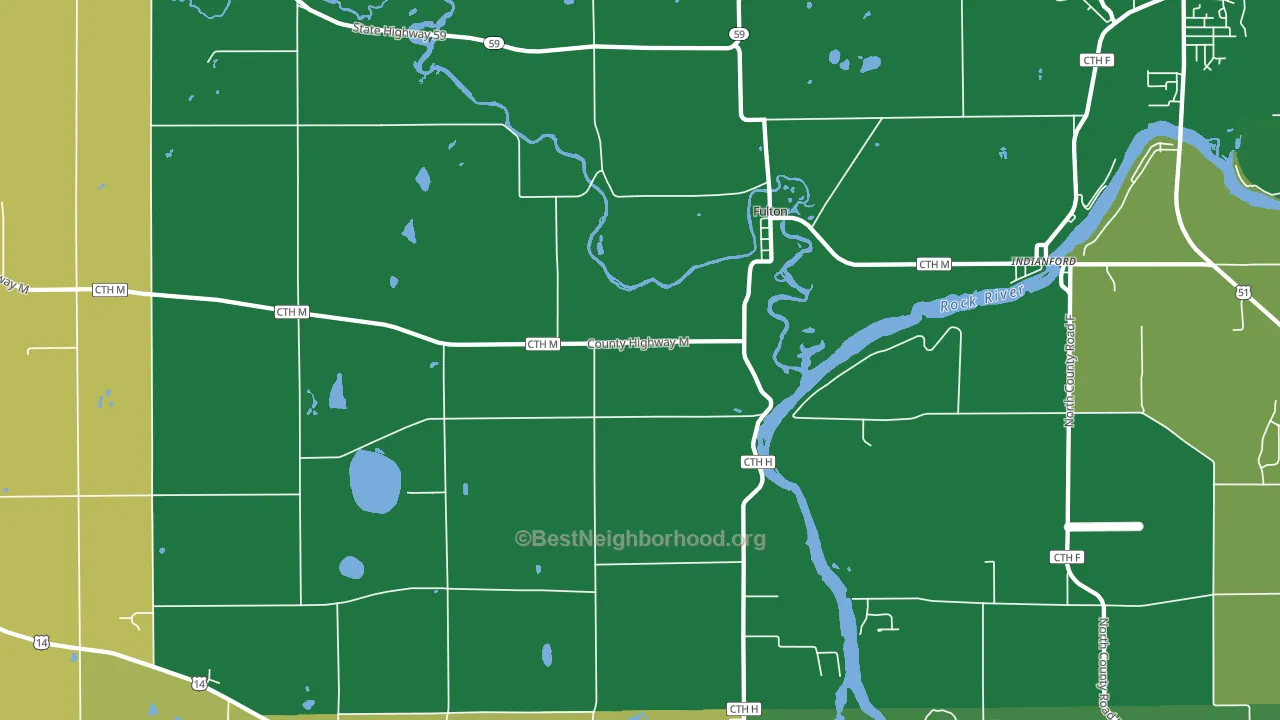 Fulton, WI block-group voter-turnout map