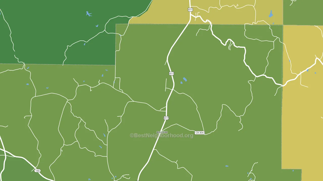 Funkhouser, GA block-group voter-turnout map