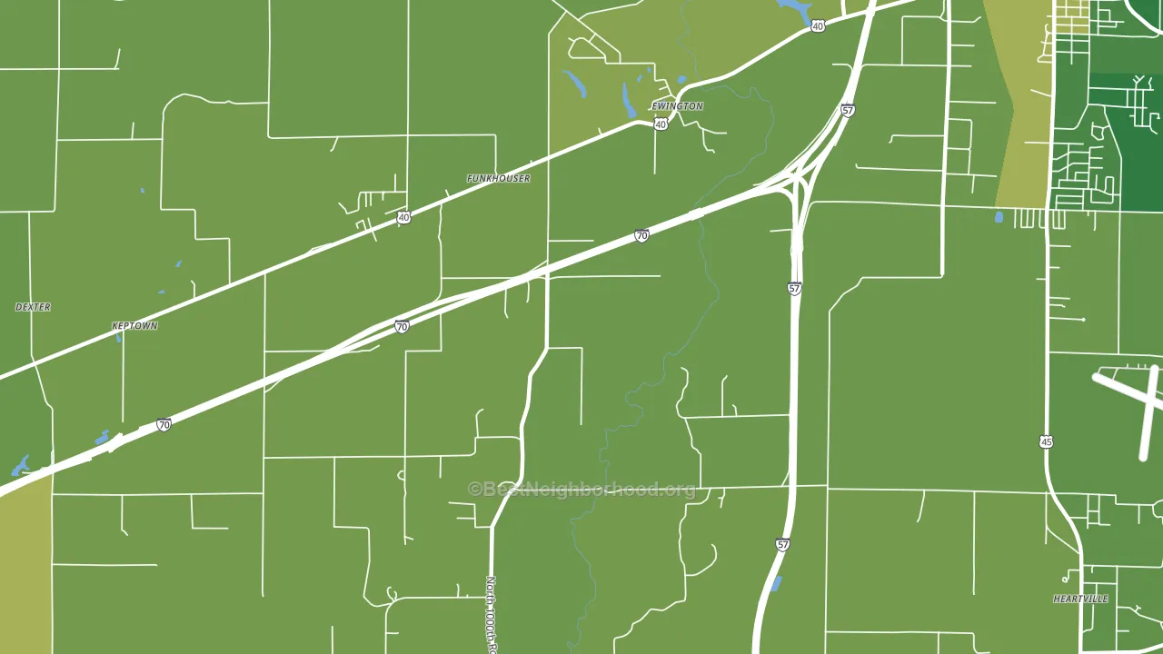 Funkhouser, IL block-group voter-turnout map