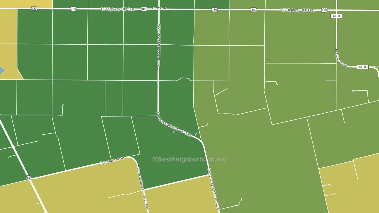 Funston, TX block-group voter-turnout map