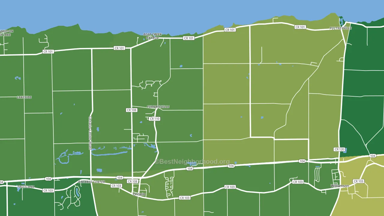 Furnaceville, NY block-group voter-turnout map