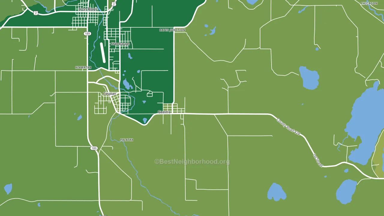 Gaastra, MI block-group voter-turnout map
