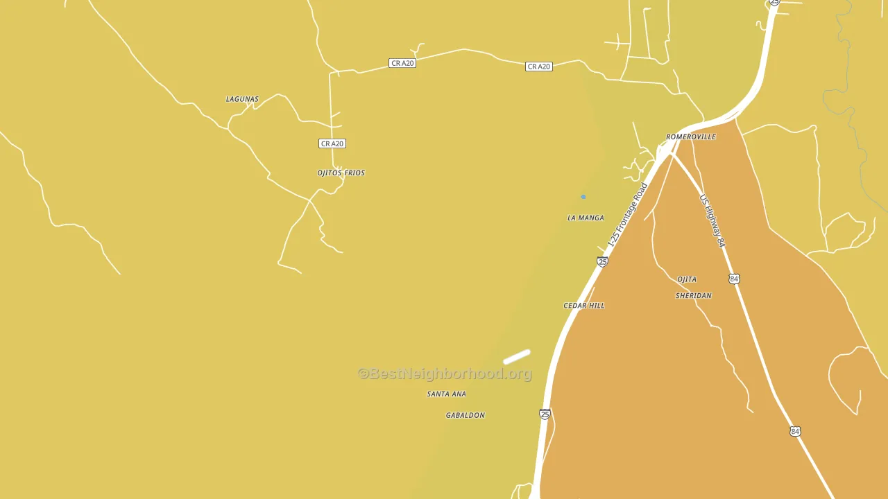 Gabaldon, NM block-group voter-turnout map