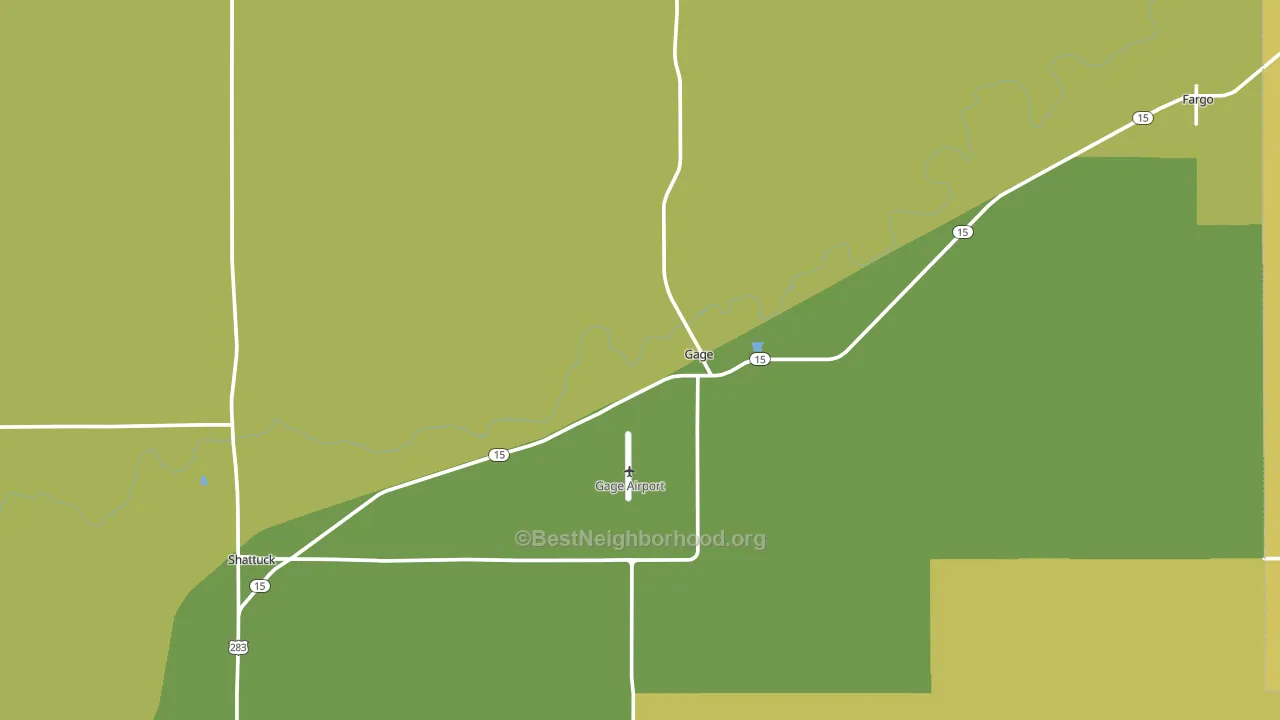Gage, OK block-group voter-turnout map