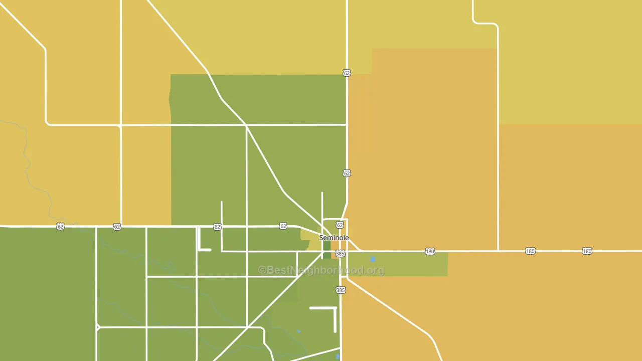 Gaines County, TX block-group voter-turnout map