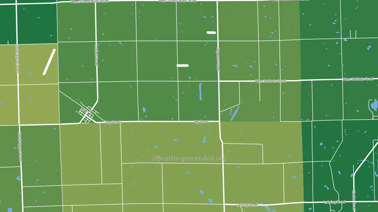 Gaines, MI block-group voter-turnout map