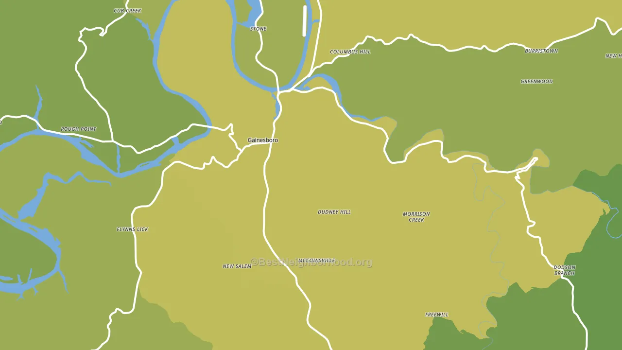 Gainesboro, TN block-group voter-turnout map