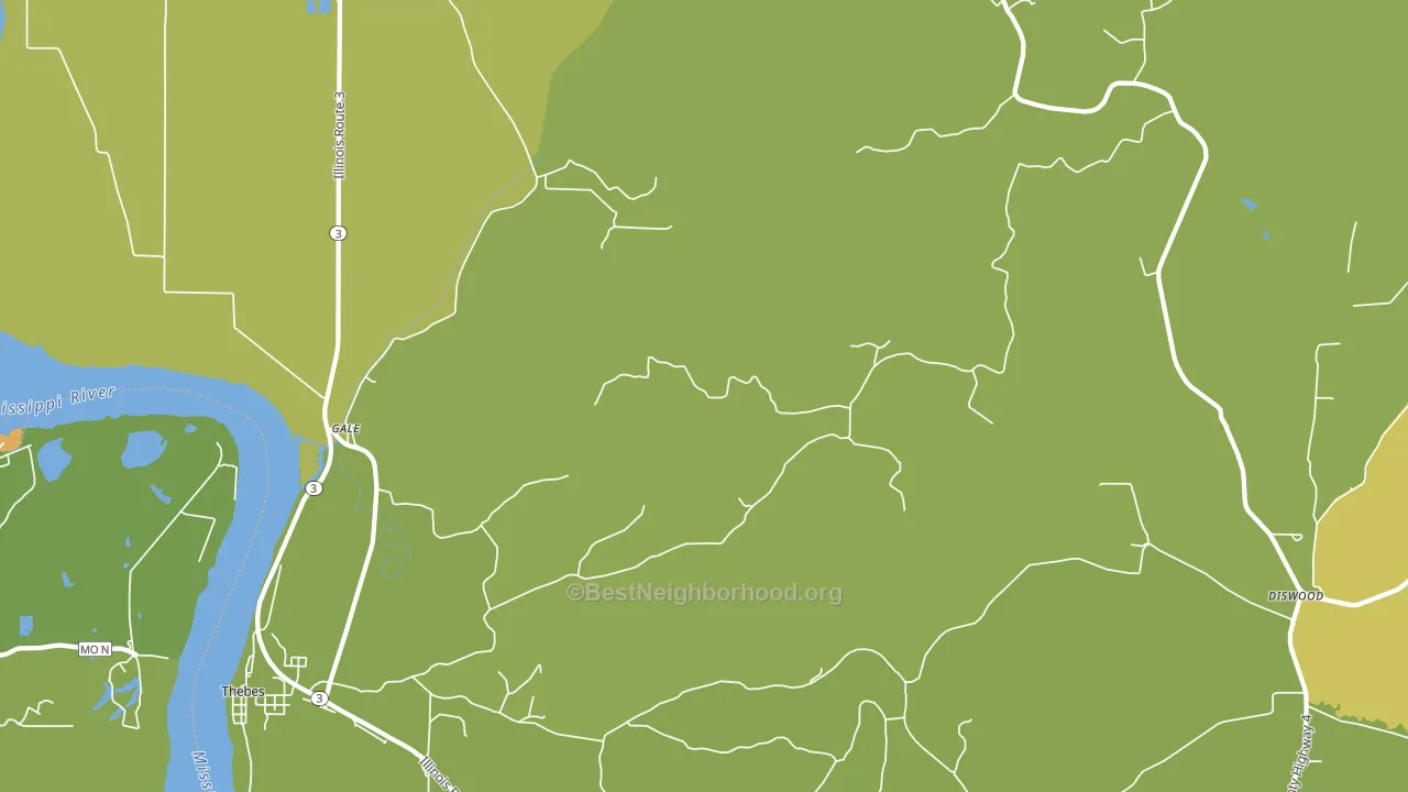 Gale, IL block-group voter-turnout map