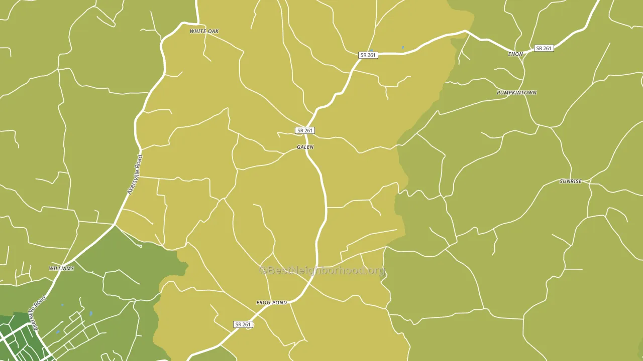 Galen, TN block-group voter-turnout map