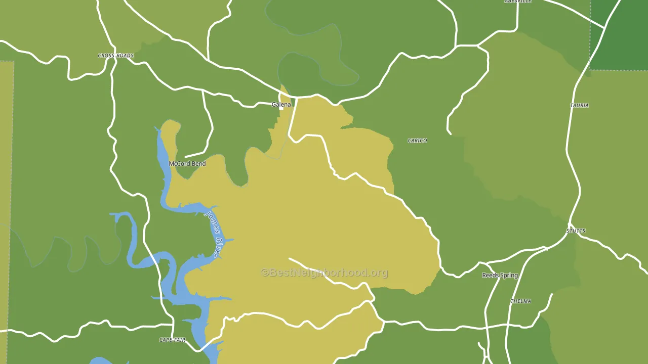 Galena, MO block-group voter-turnout map