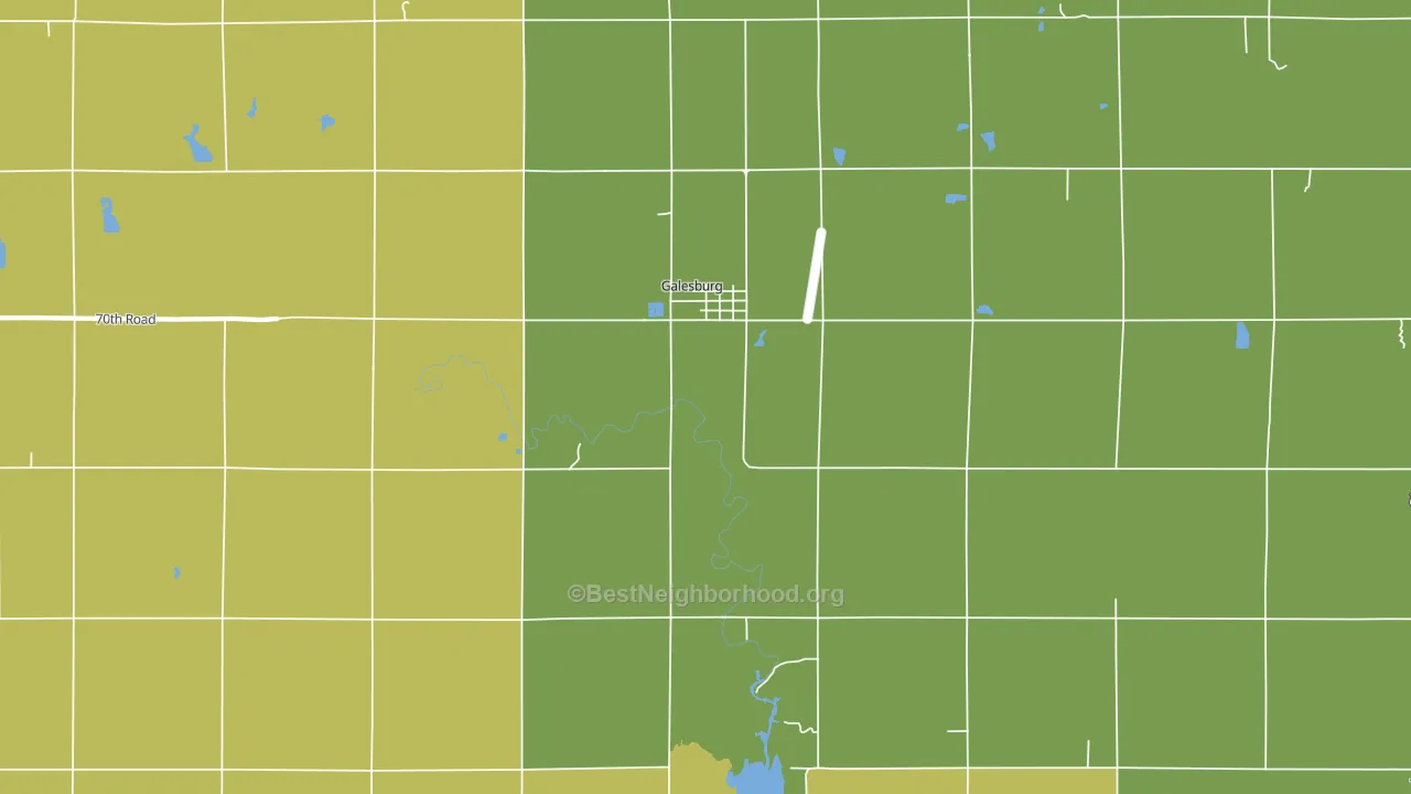 Galesburg, KS block-group voter-turnout map