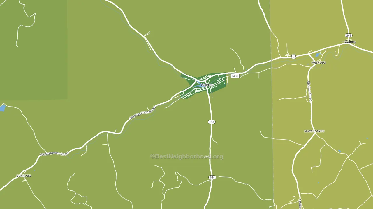 Galeton, PA block-group voter-turnout map