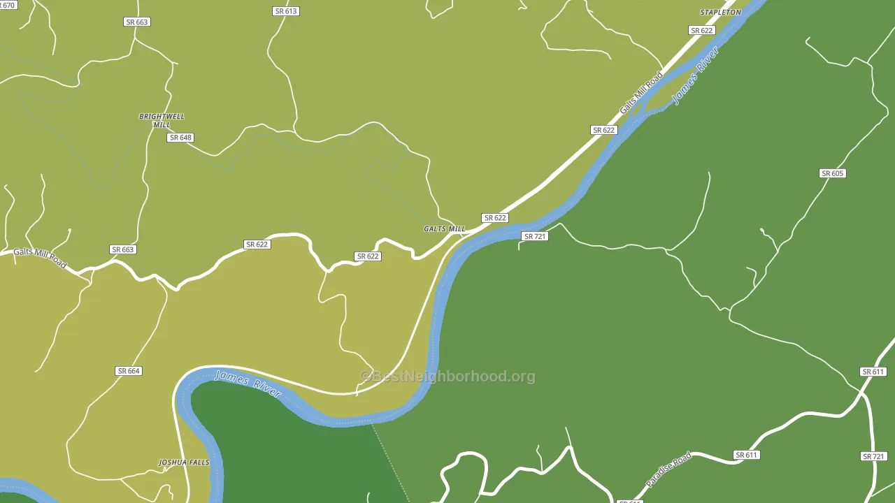Galts Mill, VA block-group voter-turnout map
