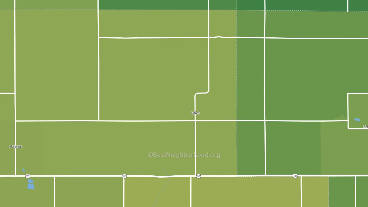 Galva, IA block-group voter-turnout map