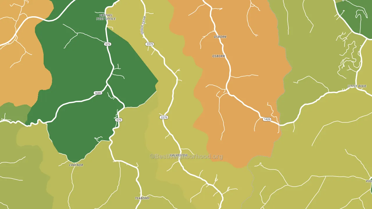 Galveston, KY block-group voter-turnout map