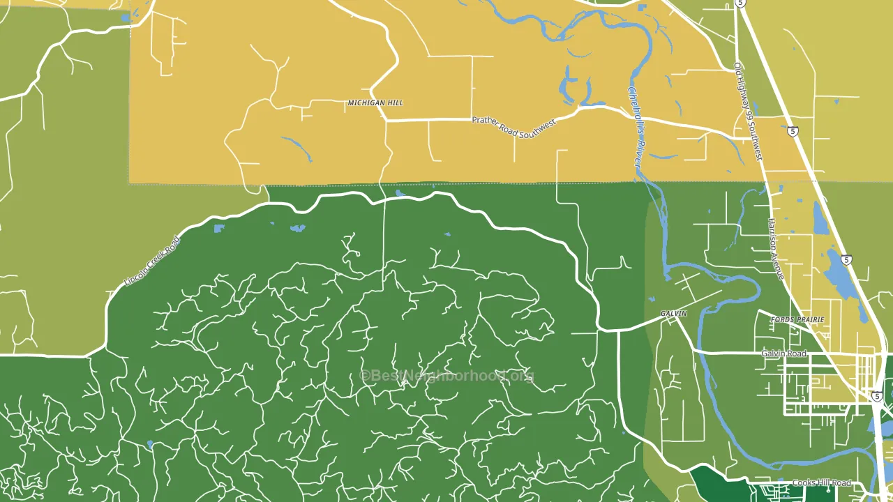 Galvin, WA block-group voter-turnout map