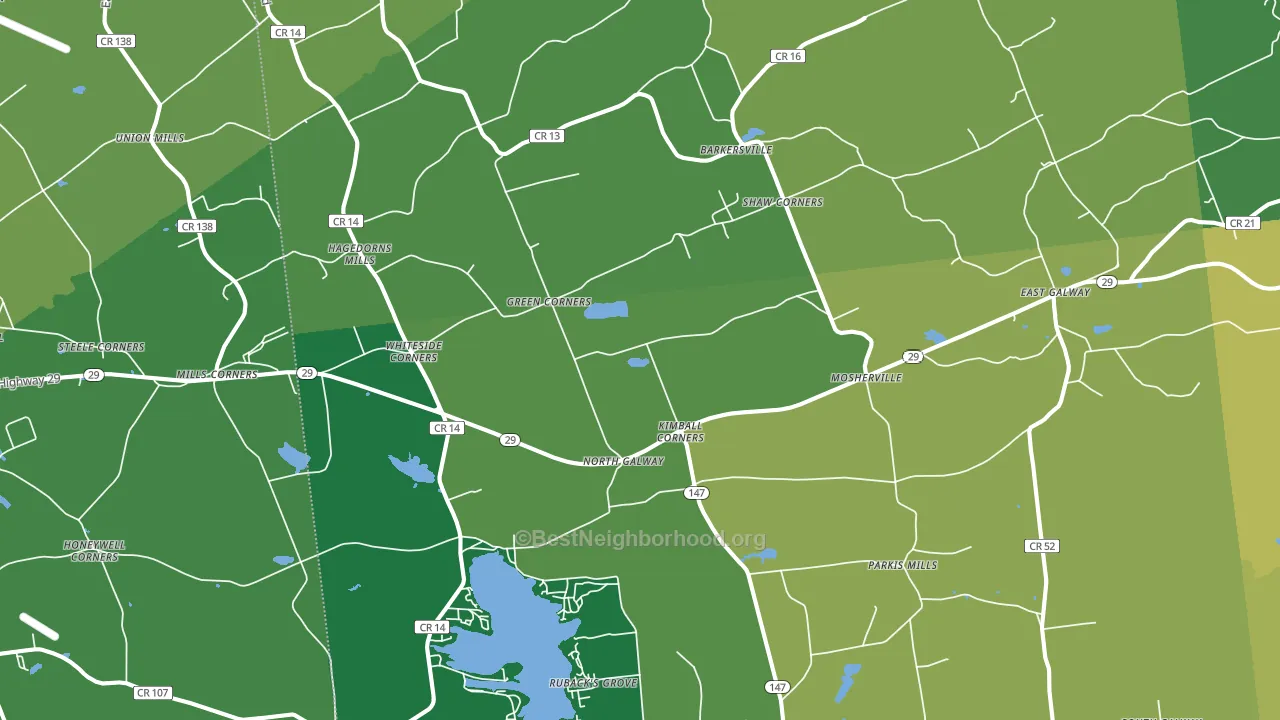 Galway, NY block-group voter-turnout map