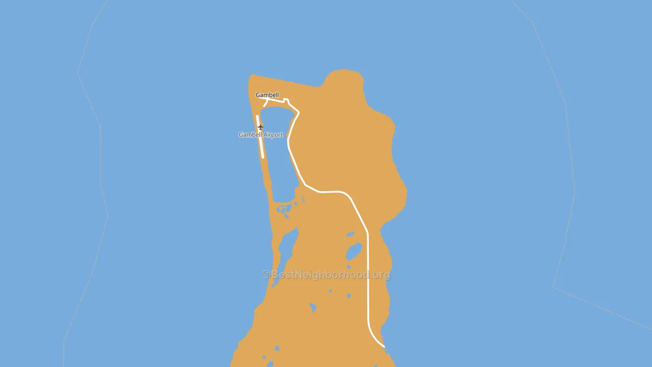 Gambell, AK block-group voter-turnout map