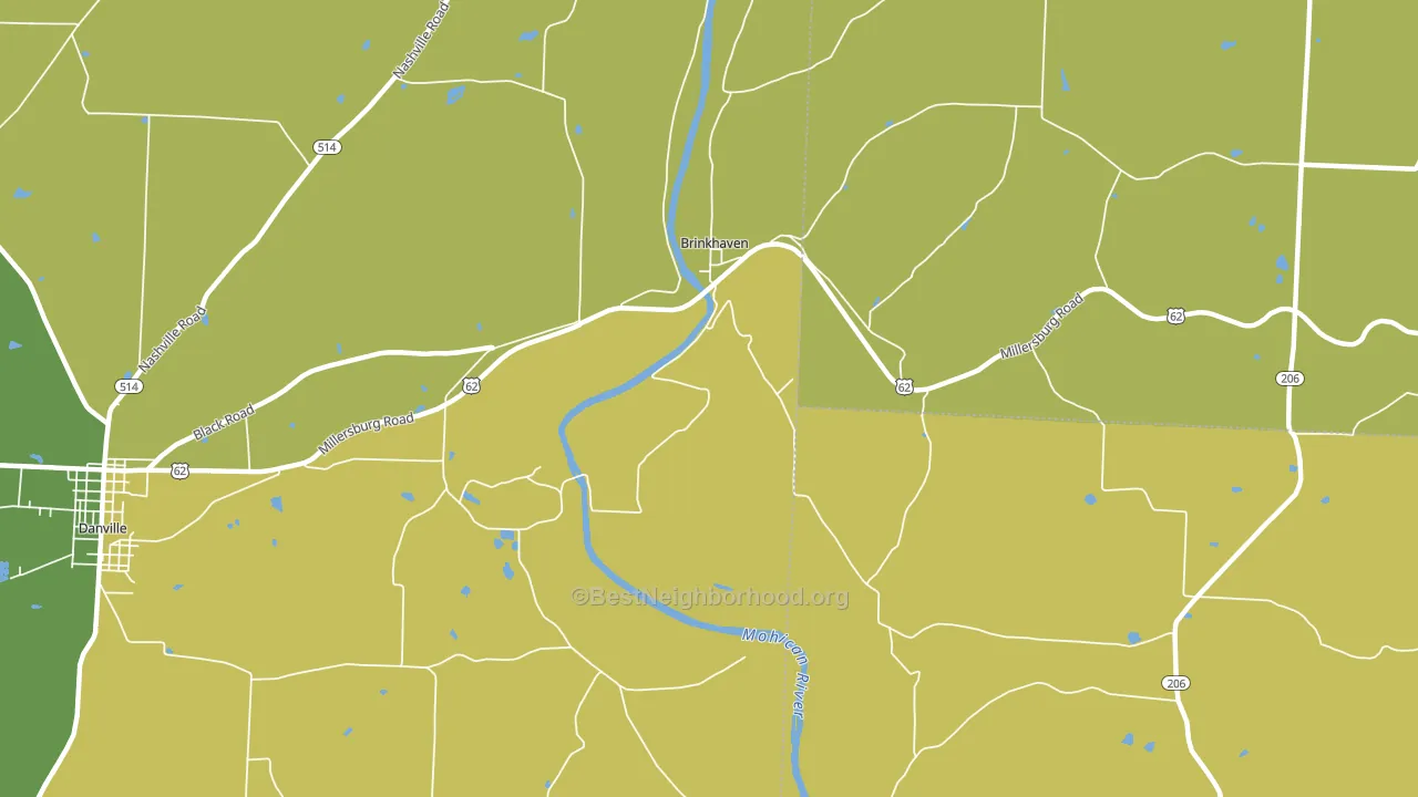 Gann, OH block-group voter-turnout map