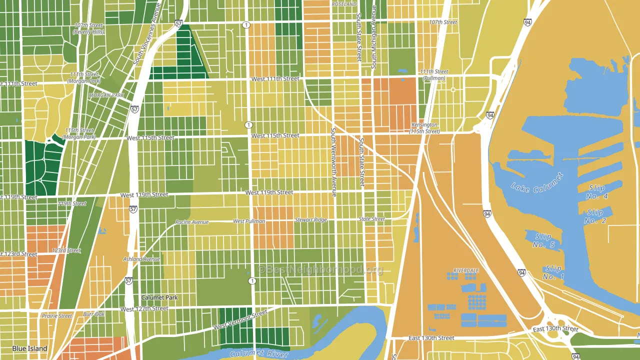 Gano, Chicago, IL block-group voter-turnout map