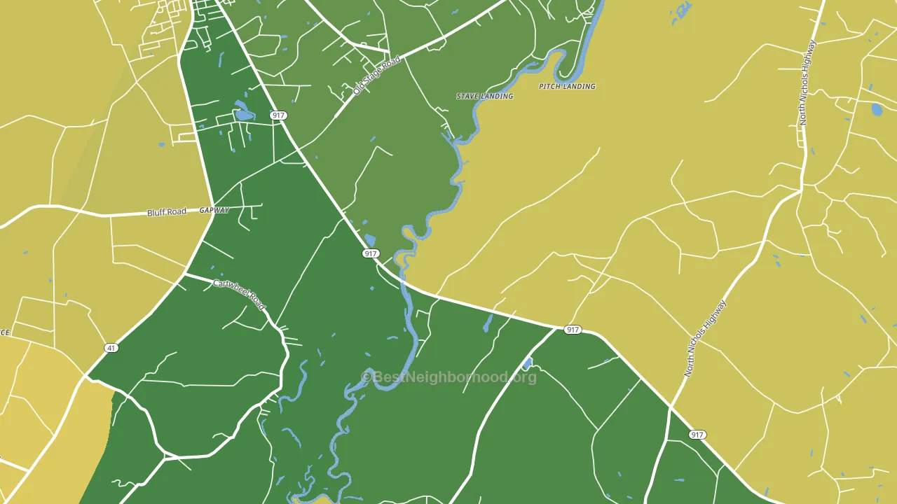 Gapway, SC block-group voter-turnout map