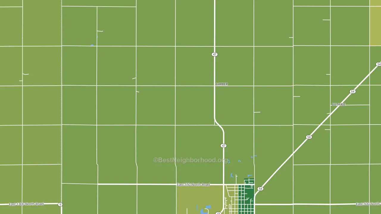 Garber, IL block-group voter-turnout map