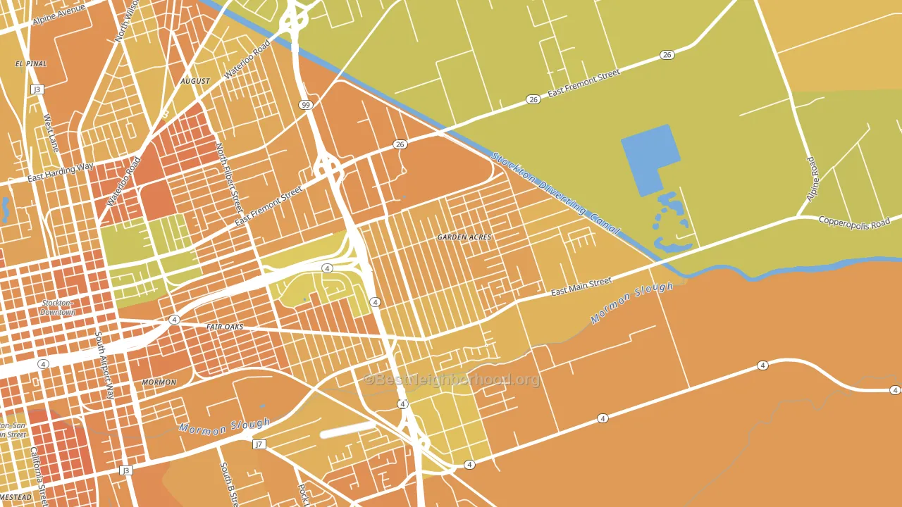 Garden Acres, CA block-group voter-turnout map