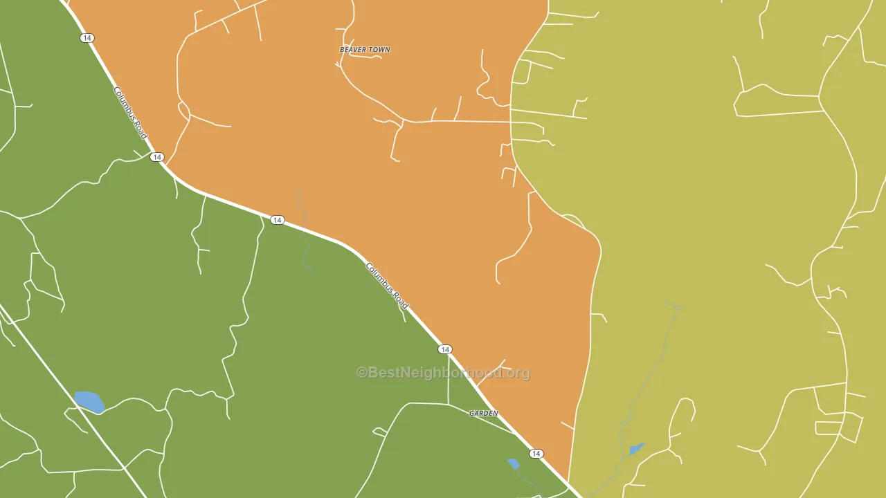 Garden, AL block-group voter-turnout map