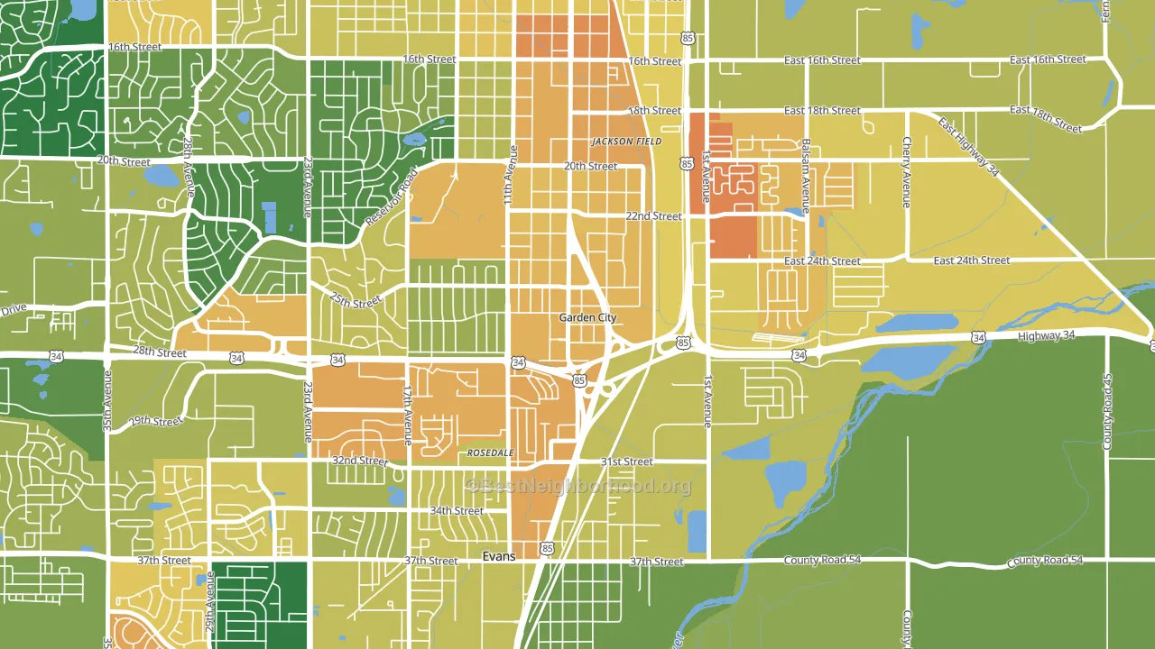 Garden City, CO block-group voter-turnout map
