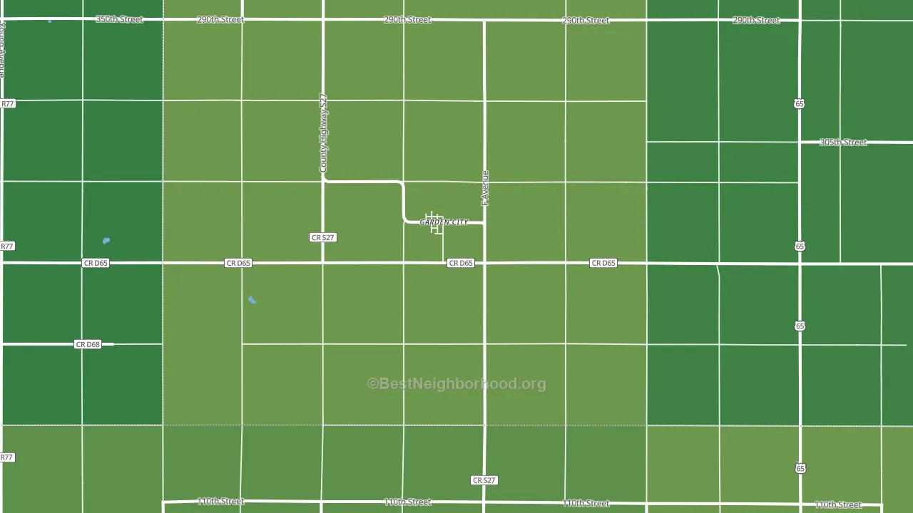 Garden City, IA block-group voter-turnout map
