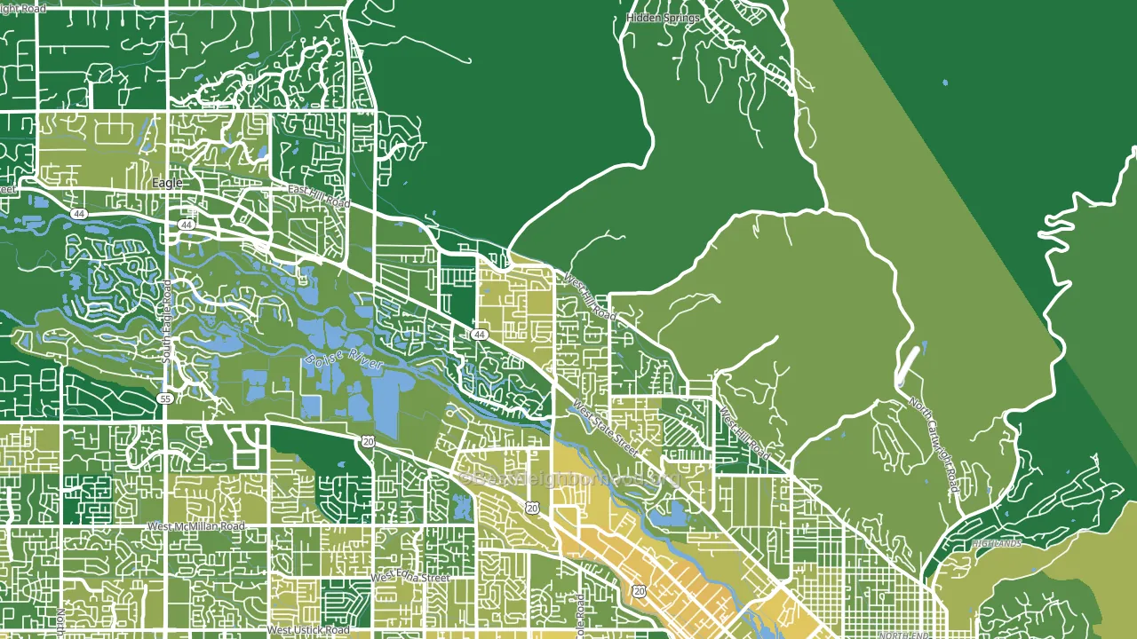 Garden City, ID block-group voter-turnout map