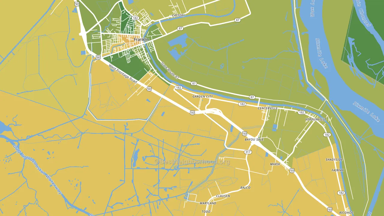 Garden City, LA block-group voter-turnout map