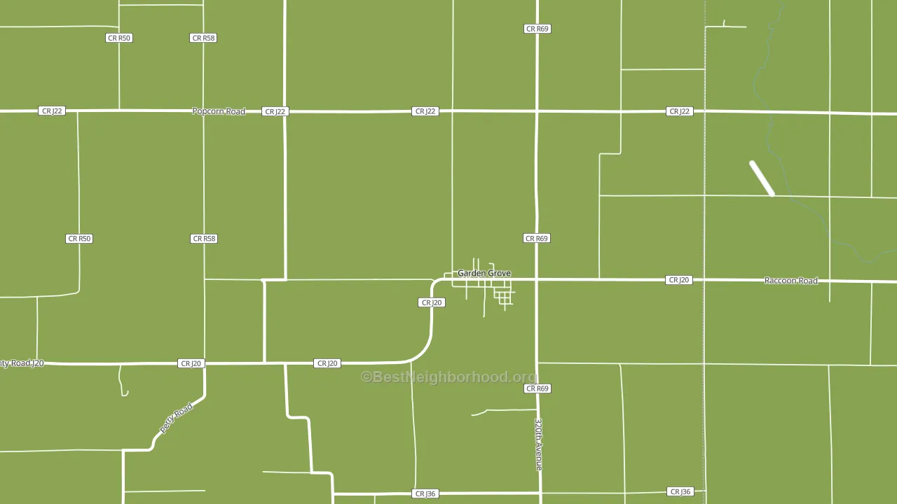 Garden Grove, IA block-group voter-turnout map