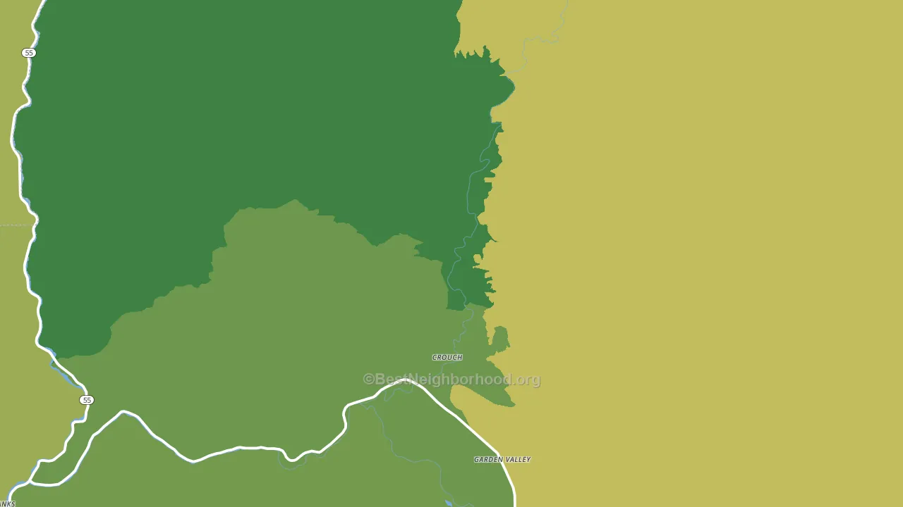 Garden Valley, ID block-group voter-turnout map