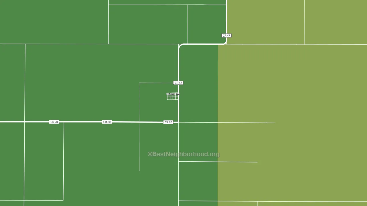 Gardena, ND block-group voter-turnout map
