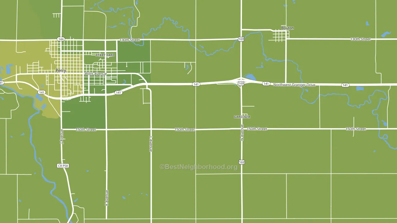 Gardiner, IA block-group voter-turnout map