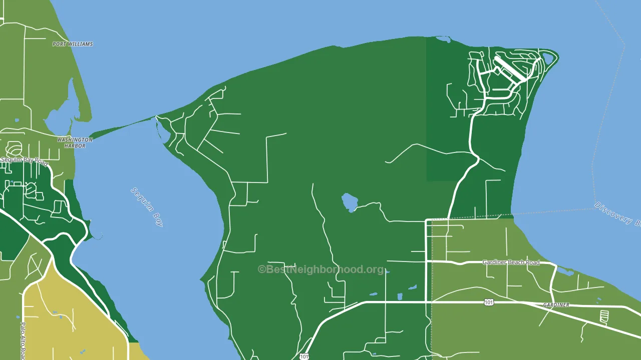 Gardiner, WA block-group voter-turnout map