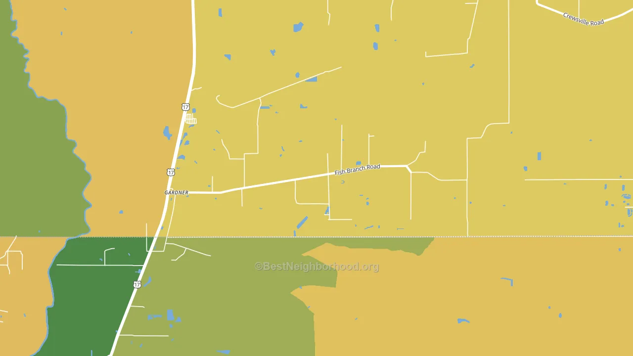 Gardner, FL block-group voter-turnout map
