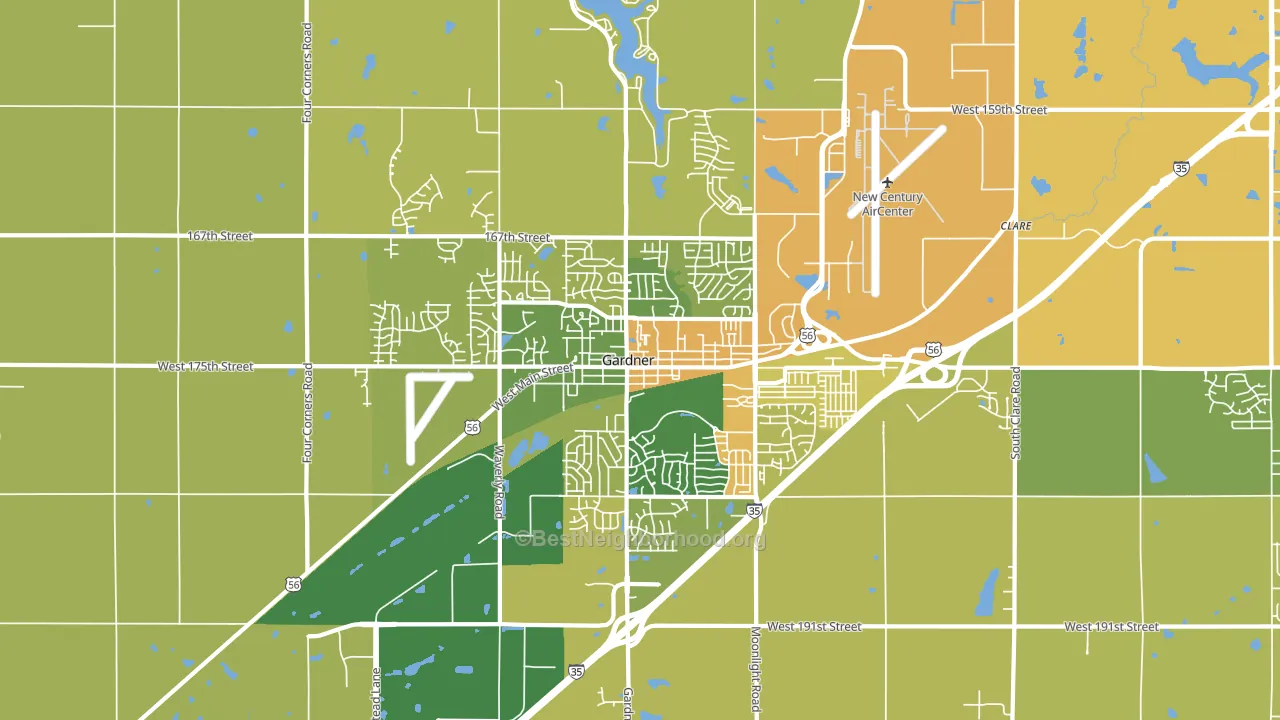 Gardner, KS block-group voter-turnout map