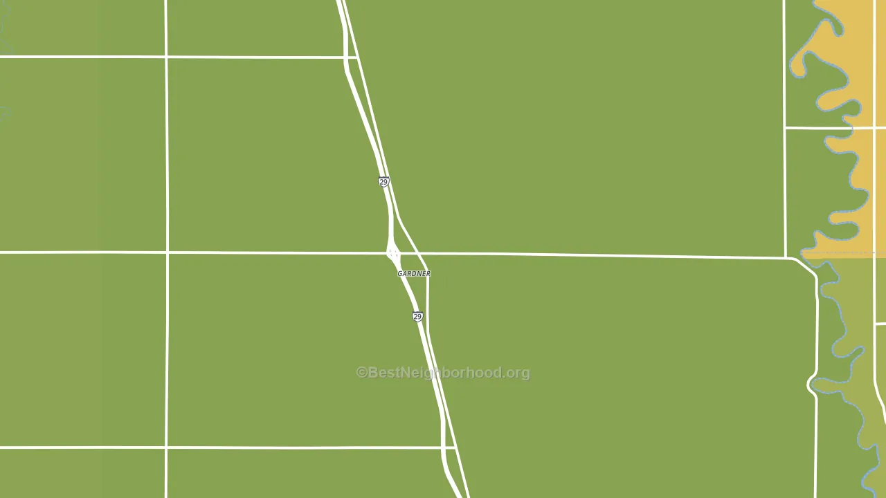 Gardner, ND block-group voter-turnout map