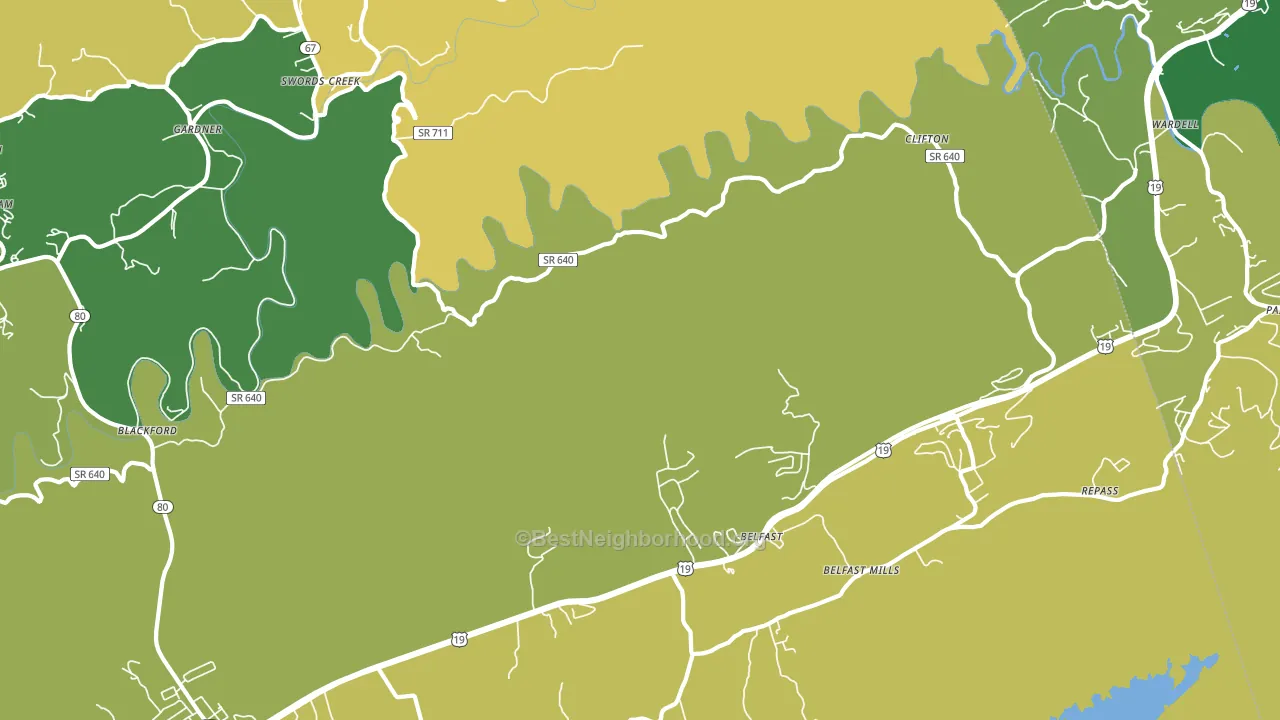 Gardner, VA block-group voter-turnout map