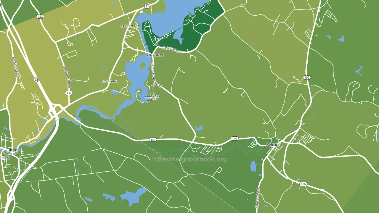 Gardners Grove, NH block-group voter-turnout map