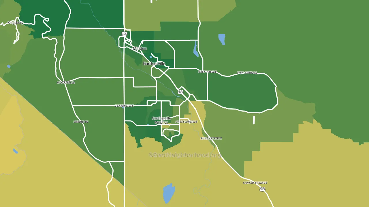 Gardnerville, NV block-group voter-turnout map