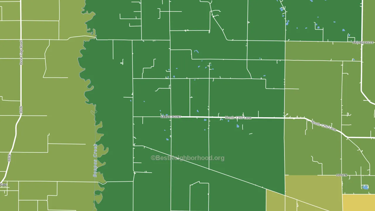 Gards Point, IL block-group voter-turnout map
