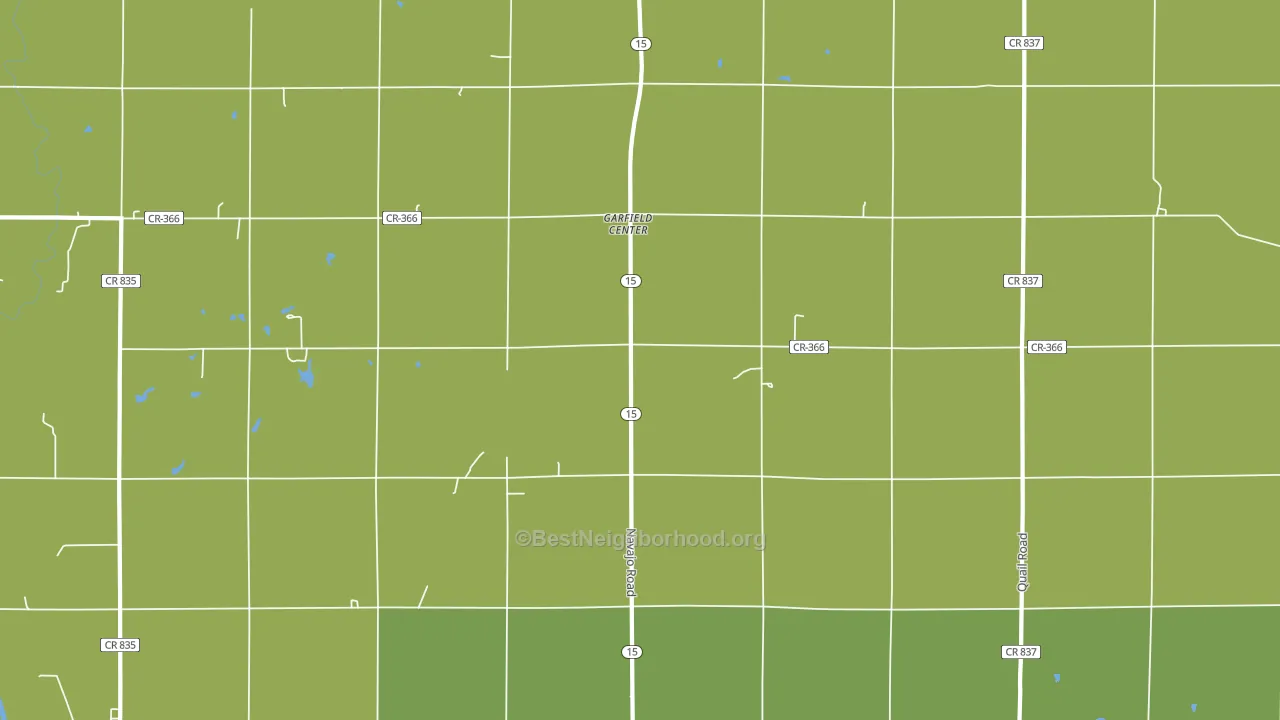 Garfield Center, KS block-group voter-turnout map
