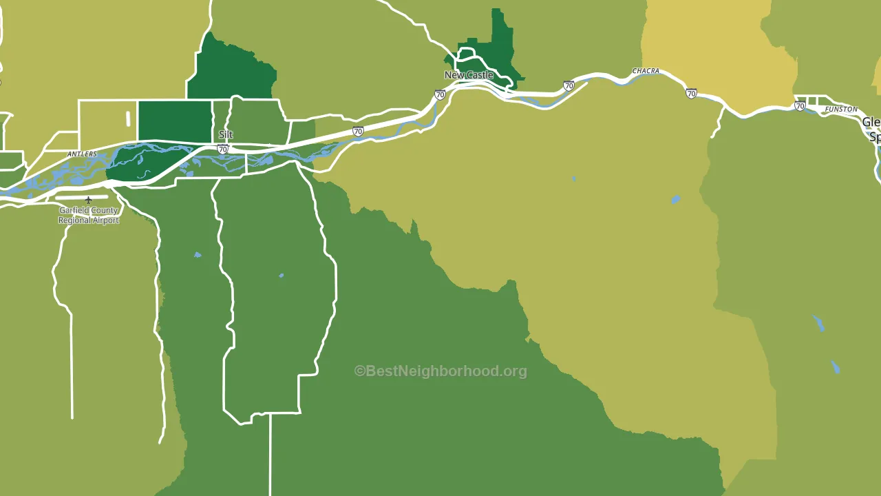 Garfield County, CO block-group voter-turnout map