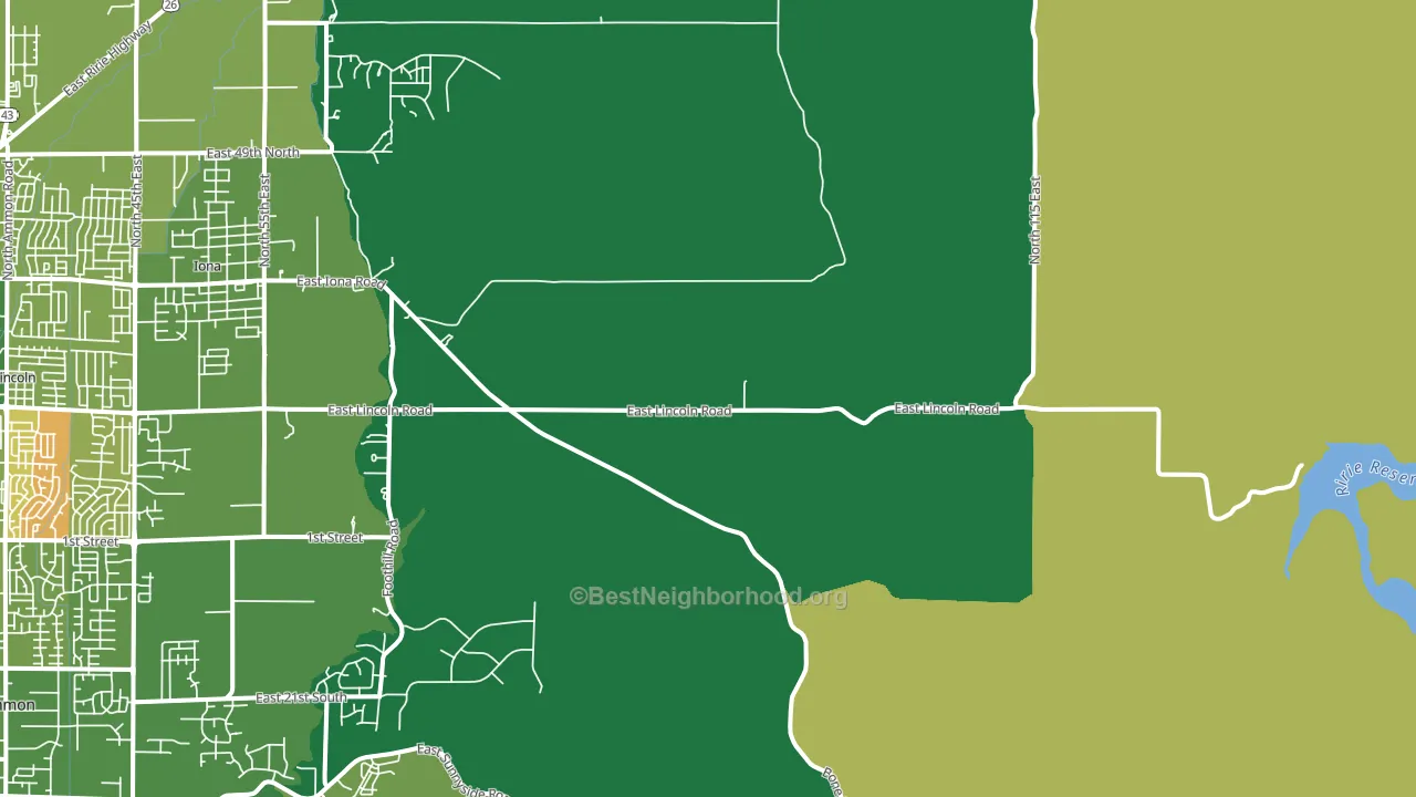 Garfield, ID block-group voter-turnout map
