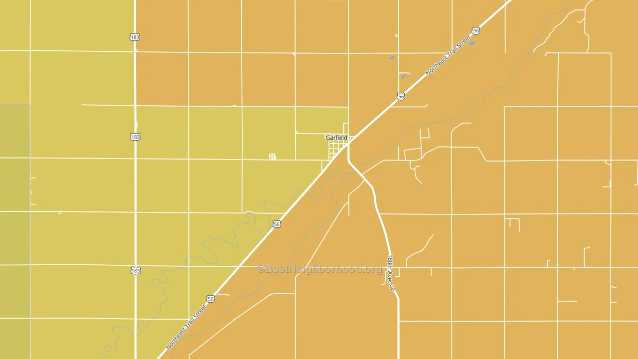 Garfield, KS block-group voter-turnout map